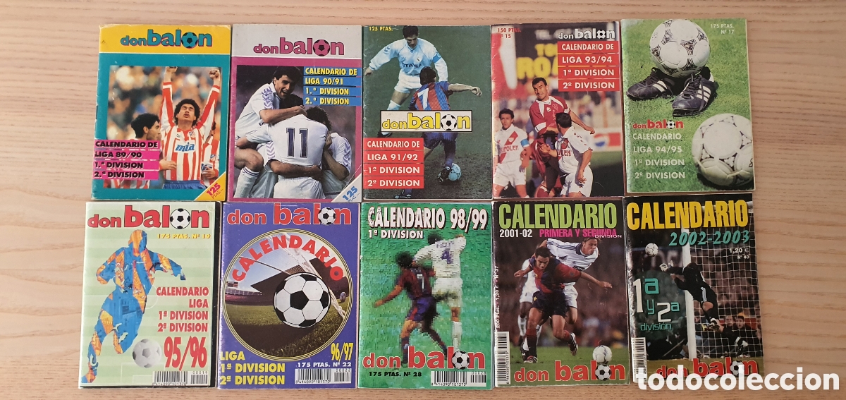 Coleccionismo deportivo: Pack 10 calendarios Don Bal&oacute;n - Foto 1