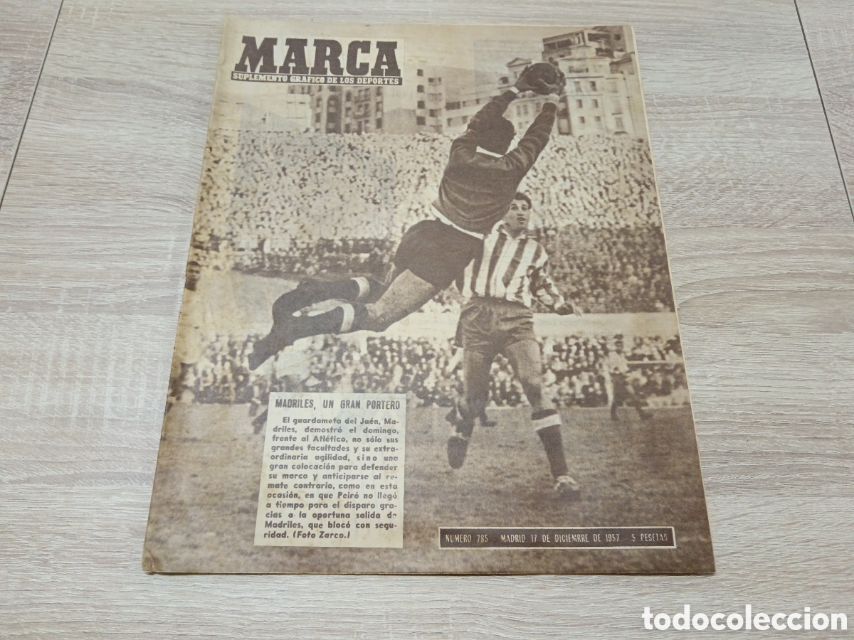 Collectionnisme sportif: MARCA N&deg; 785 (17/12/1957) REAL MADRID WOLVERHAMPTON MADRILES JAEN JORNADA LIGA