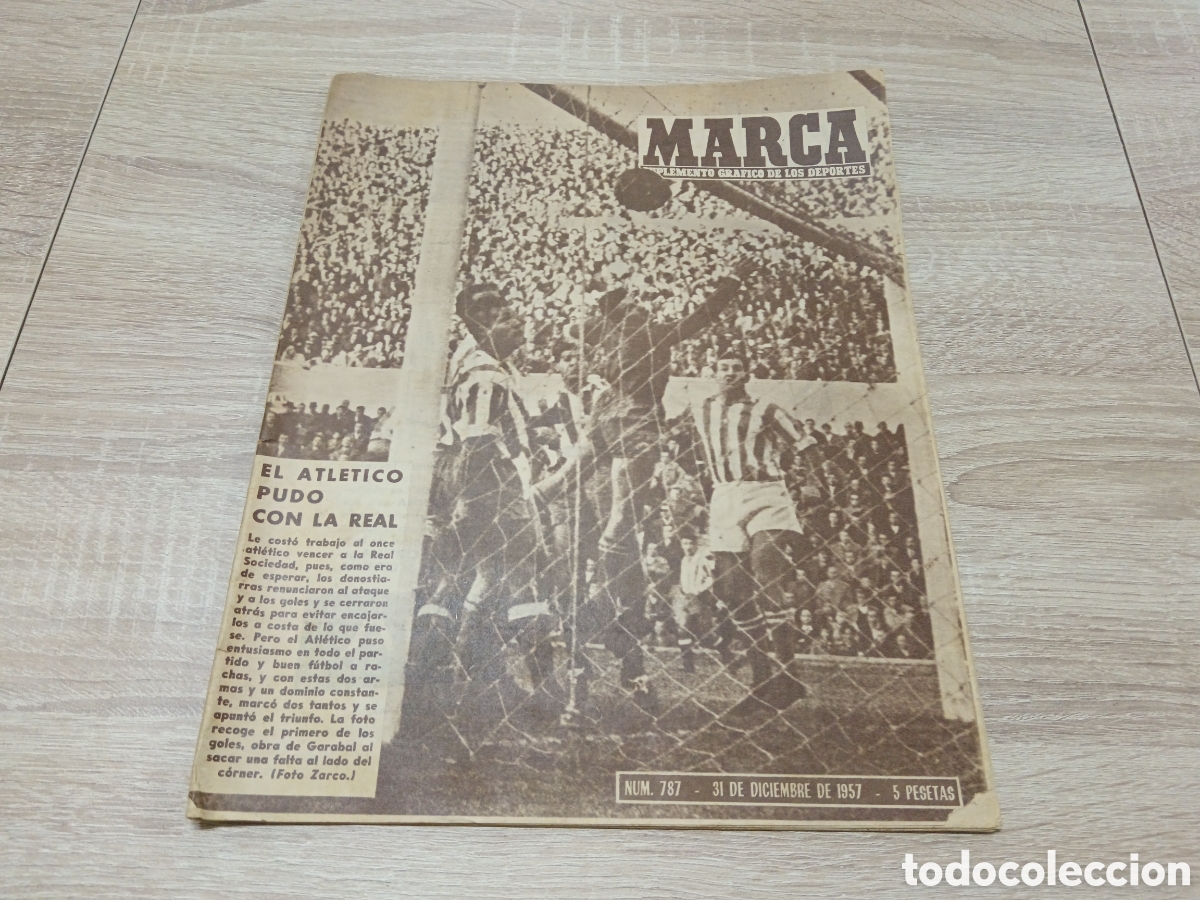 Sports collectibles: MARCA N&deg; 787 (31/12/1957) JORNADA LIGA BOXEO