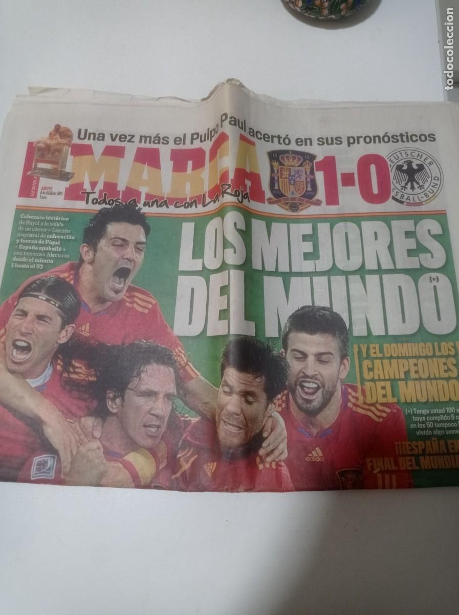 Sports collectibles: Antiguo diario Marca 8 de julio 2010