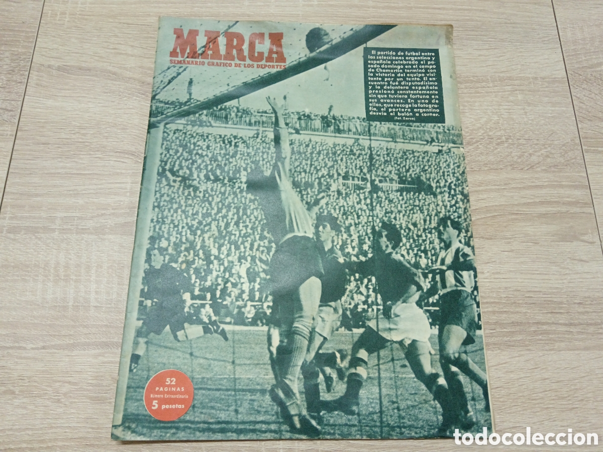Collectionnisme sportif: MARCA N&deg; 523 (09/12/1952) ESPECIAL 1ER ESPA&Ntilde;A ARGENTINA