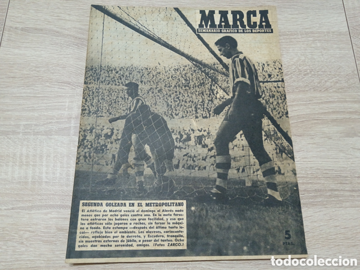 Sammelleidenschaft Sport: MARCA N&deg; 669 (27/09/1955) JORNADA LIGA VALENCIA CF PADRON MONZA FANGIO