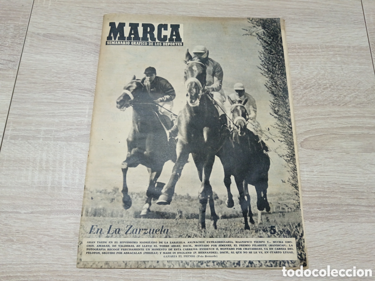 Colecionismo desportivo: MARCA N&ordm; 643 (29/03/1955 ) JORNADA LIGA REGATAS TAMESIS TONY TRABERT