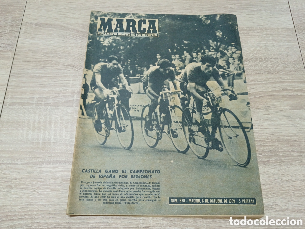 Collectionnisme sportif: MARCA N&ordm; 879 (6/10/1959 ) REAL MADRID v MANCHESTER UD JORNADA LIGA
