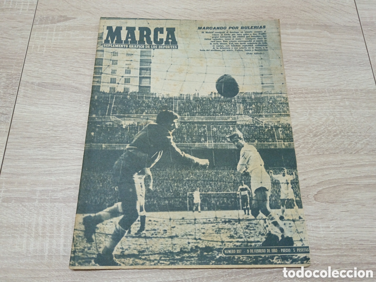 Collectionnisme sportif: MARCA N&ordm; 897 (9/2/1960)NIZA REAL MADRID COPA EUROPA ZARRAGA REAL MADRID 11, ELCHE 2 JORNADA LIGA