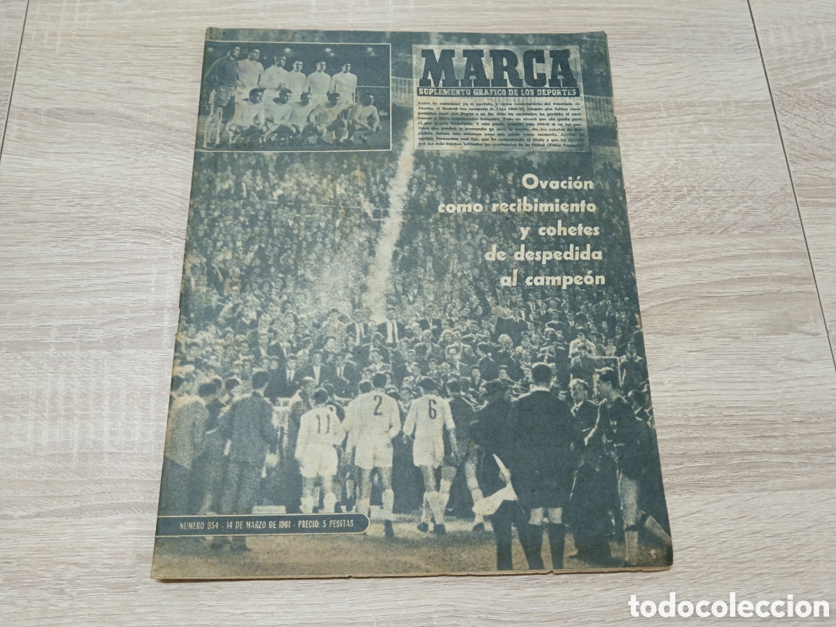Collectionnisme sportif: MARCA N&ordm; 954 (14/3/1961) FC BARCELONA SPARTAK COPA EUROPA , LIGA REAL MADRID CAMPEON