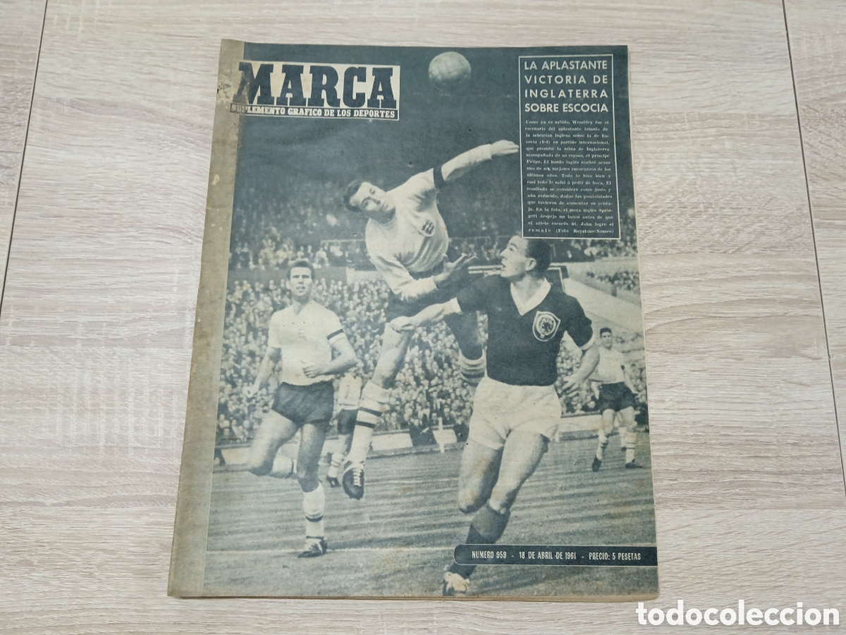 Collectionnisme sportif: MARCA N&ordm; 959 (18/4/1961) FC BARCELONA HAMBURGO SEMIFINAL COPA EUROPA OSASUNA 1 DIV