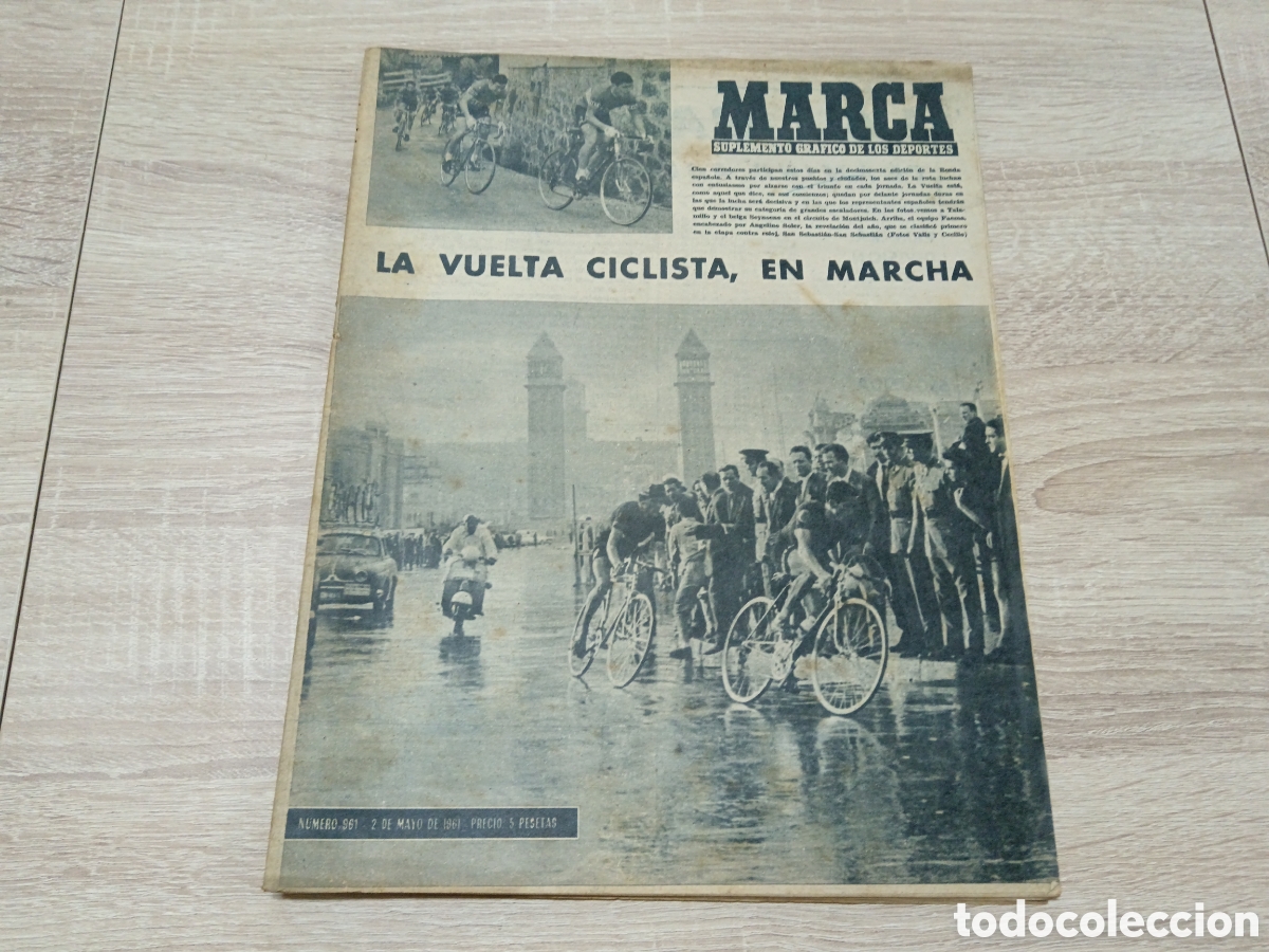 Collectionnisme sportif: MARCA N&ordm; 961(2/5/1961) KOCSIS BENFICA RAPID SEMIS COPA EUROPA REAL MADRID CAMPEON LIGA