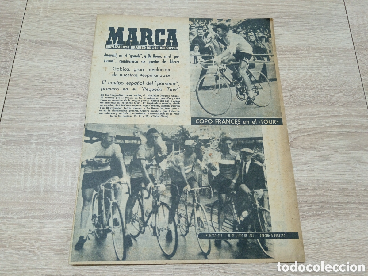 Collectionnisme sportif: MARCA N&ordm; 972 (18/7/1961) COPA EUROPA TOTTENHAM JUVENTIS REAL MADRID CALENDARIO PROGRAMA