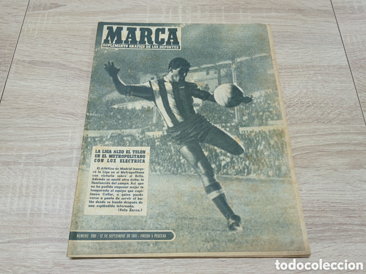 Collectionnisme sportif: MARCA N&ordm; 980 (12/9/1961) INAUGURACION METROPOLITANO REAL MADRID VASAS COPA EUROPA