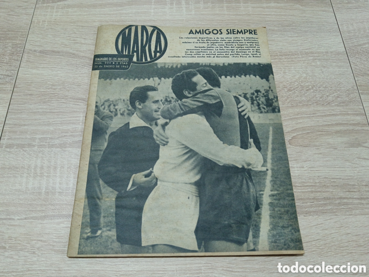 Sammelleidenschaft Sport: MARCA N&ordm; 999 (23/1/1962 ) AT MADRID WERDER BREMEN RECOPA SAPORTA BARCELONA v REAL MADRID