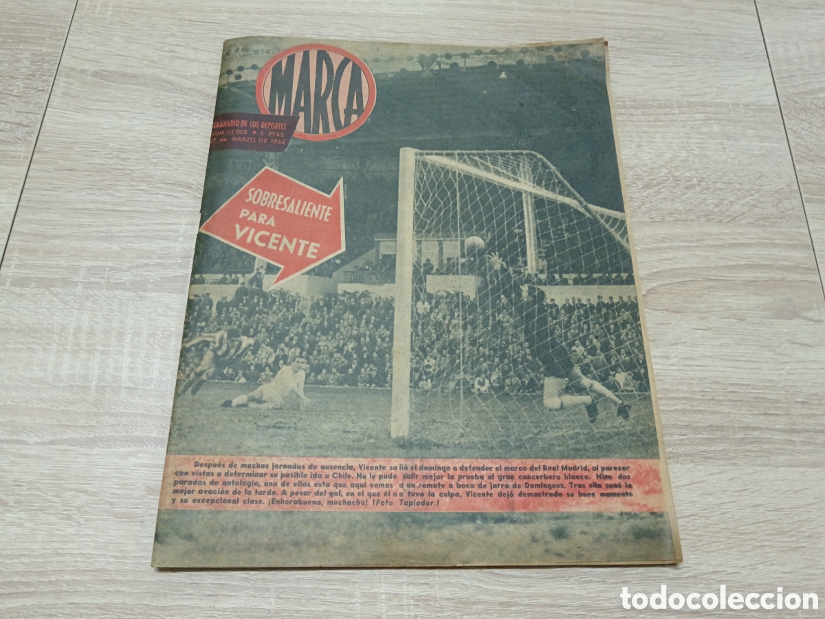 Collectionnisme sportif: MARCA N&ordm; 1008 (27/3/1962 ) REAL MADRID JUVENTUS BENFICA TOTTENHAM COPA EUROPA