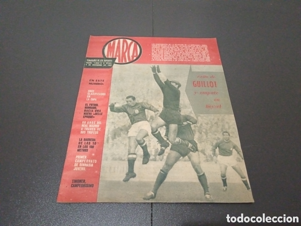 Sammelleidenschaft Sport: MARCA N&ordm; 1044 (4/12/1962 ) ZARAGOZA ROMA BARCELONA ESTRELLA ROJA COPA FERIAS JORNADA COPA