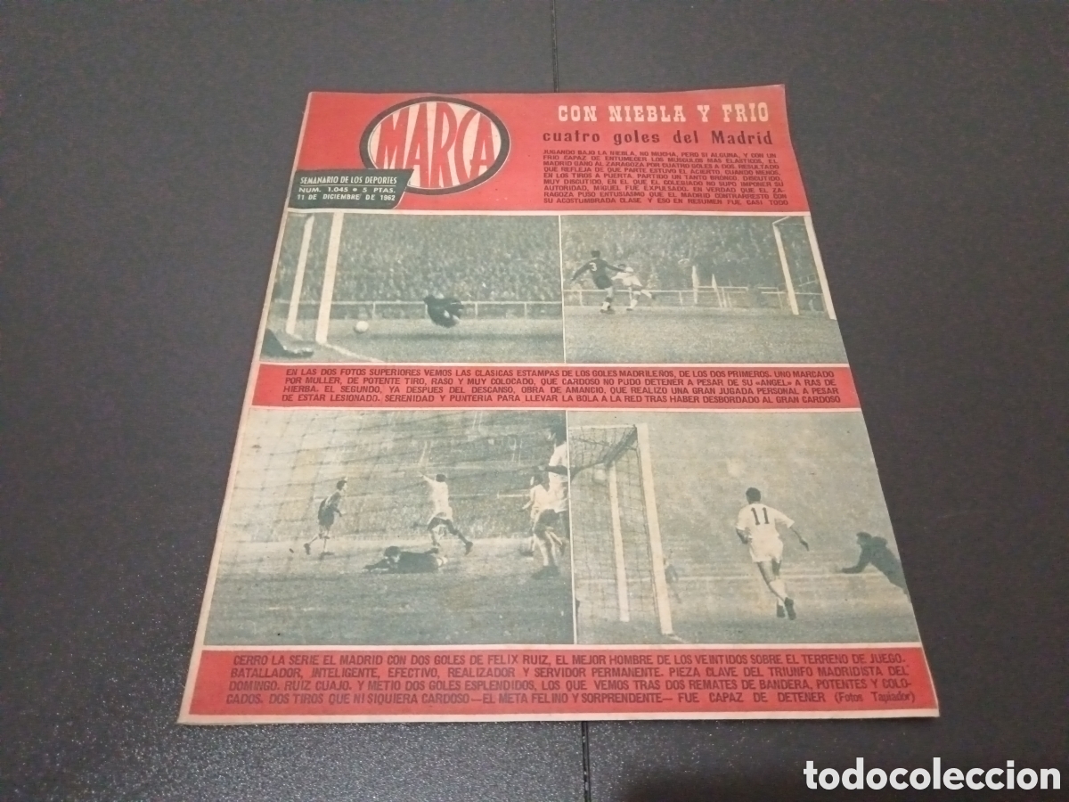 Sammelleidenschaft Sport: MARCA N&ordm; 1045 (11/12/1962 ) ZARAUZ JORNADA LIGA GIMNASIA FOLLEDO BOXEO