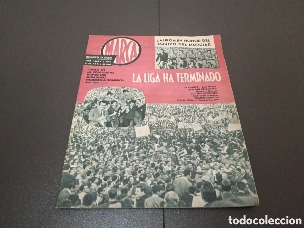 Sports collectibles: MARCA N&ordm; 1064 (23/4/1963 ) REAL MURCIA CAMPEON VALENCIA v ROMA COPA FERIAS ISABEL CASTA&Ntilde;E