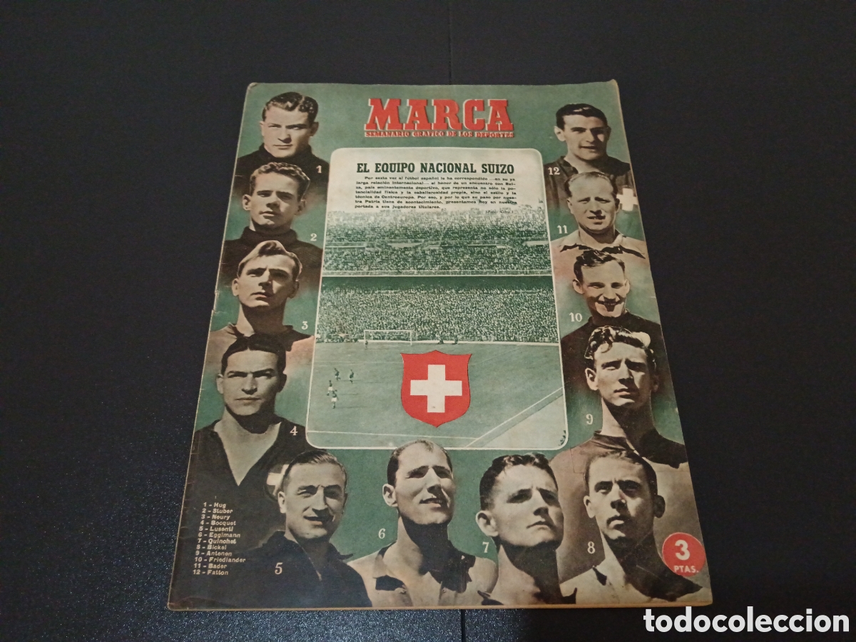 Sammelleidenschaft Sport: MARCA N&deg; 429 (20/02/1951) ESPA&Ntilde;A , 6 - SUIZA , 3