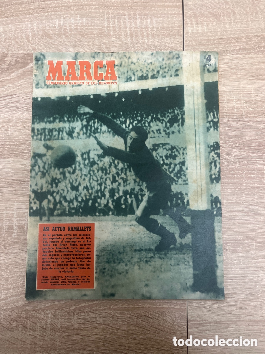 Sammelleidenschaft Sport: MARCA N&deg; 553 (7/7/1953) ESPA&Ntilde;A v ARGENTINA RAMALLETS