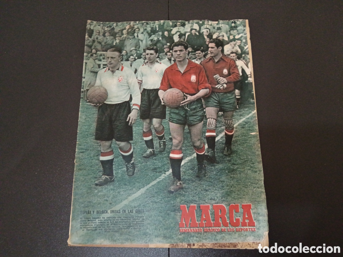 Sports collectibles: MARCA N&deg; 538 (24/03/1953) ESPA&Ntilde;A BELGICA JORNADA LIGA