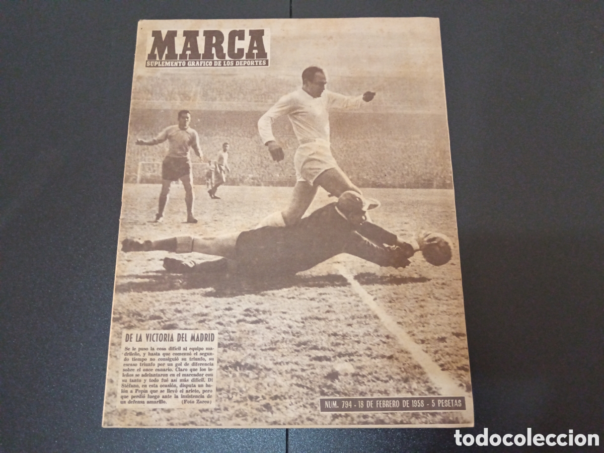 Sports collectibles: MARCA N&deg; 794 (18/02/1958) ESPECIAL GAINZA ATH BILBAO JORNADA LIGA MUNDIAL SUECIA 1958