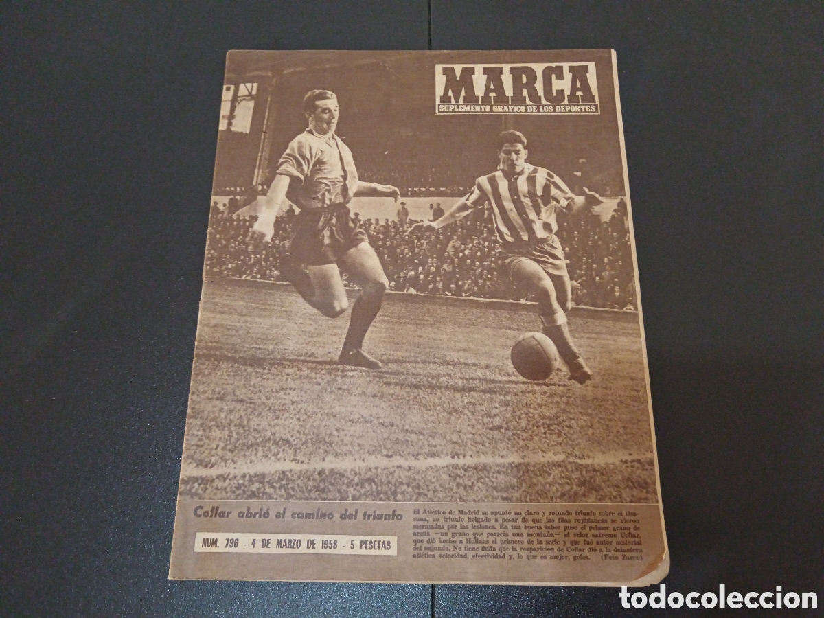 Sports collectibles: MARCA N&deg; 796 (04/03/1958)COLLAR LIGA VASAS COPA EUROPA YUGOSLAVIA MUNDIAL SUECIA COPPI CILISMO