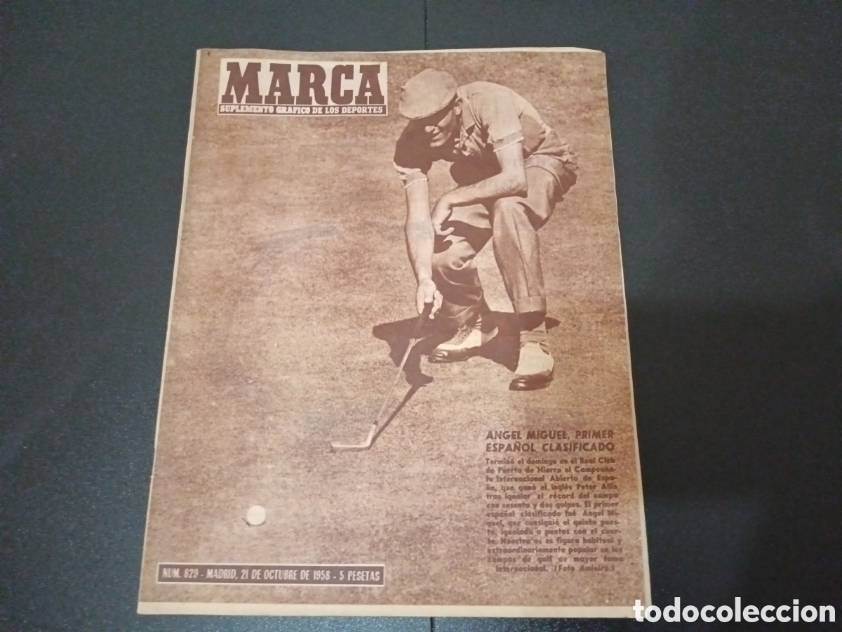 Sports collectibles: MARCA N&deg; 829 (21/10/1958) ESPA&Ntilde;A v IRLANDA NORTE JORNADA LIGA JUANITO ALONSO REAL MADRID