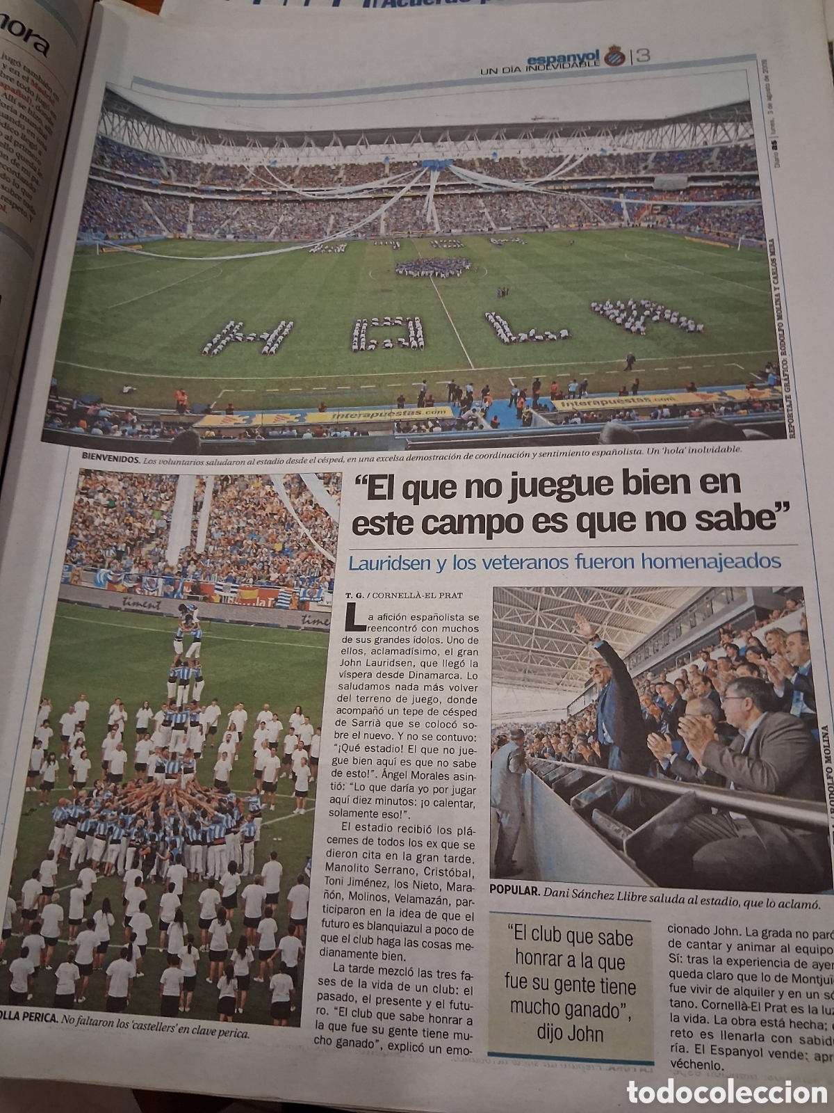 Coleccionismo deportivo: RCD ESPANYOL. INAUGURACION ESTADIO. - Foto 4