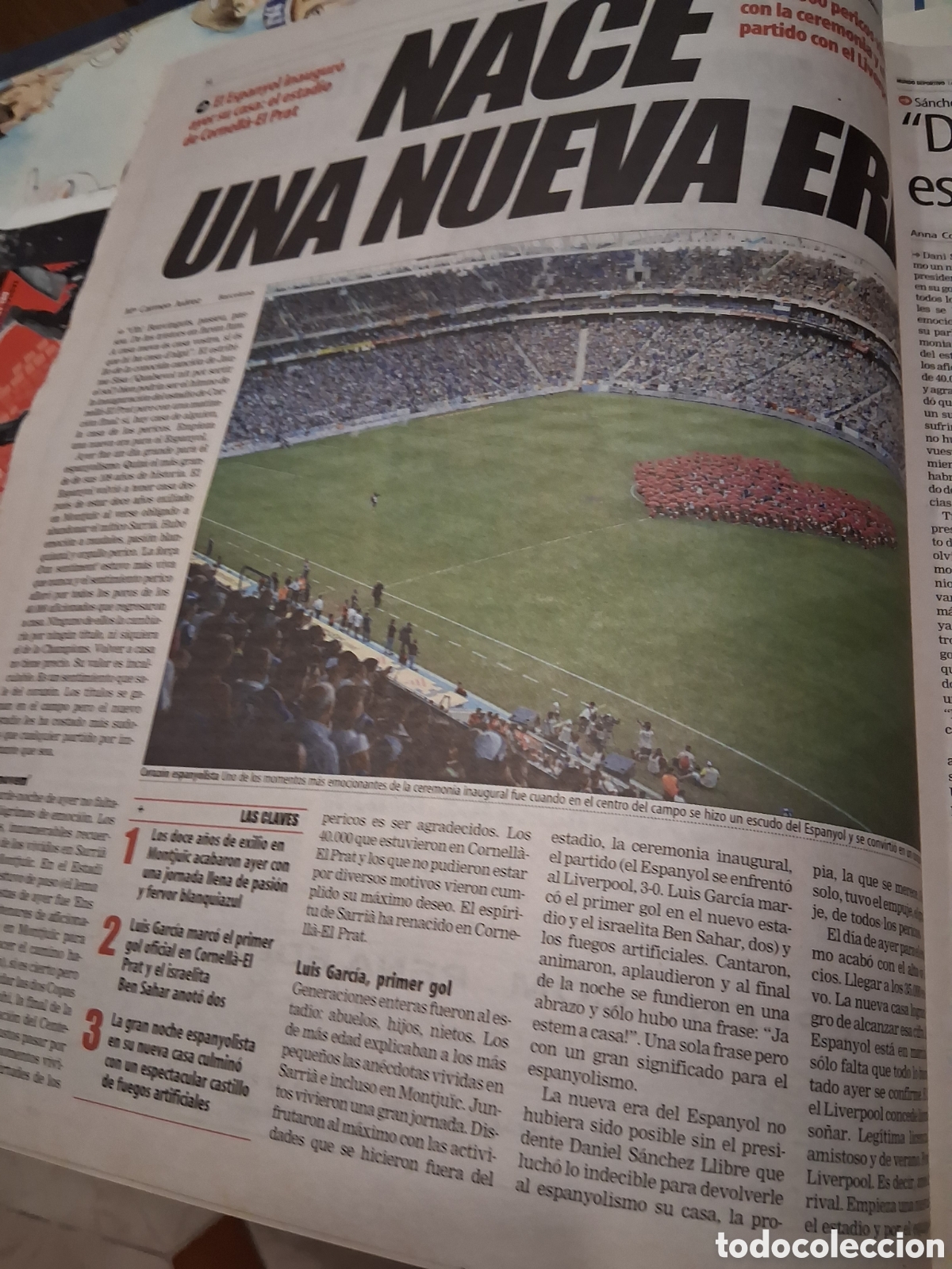 Coleccionismo deportivo: RCD ESPANYOL. INAUGURACION ESTADIO. - Foto 6