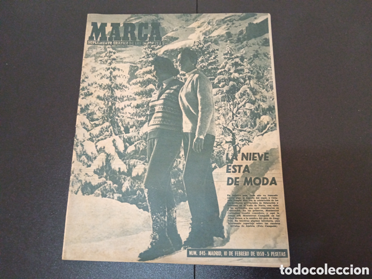 Sammelleidenschaft Sport: MARCA N&deg; 845 (10/02/1959) PELE GARRINCHA DIDI VAVA BRASIL JORNADA LIGA