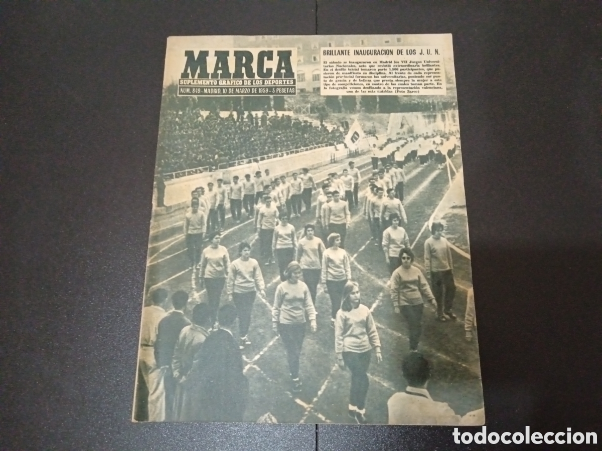 Sports collectibles: MARCA N&deg; 849 (10/03/1959) SCHALKE 04 AT MADRID REAL MADRID WIENER SK COPA EUROPA LIGA