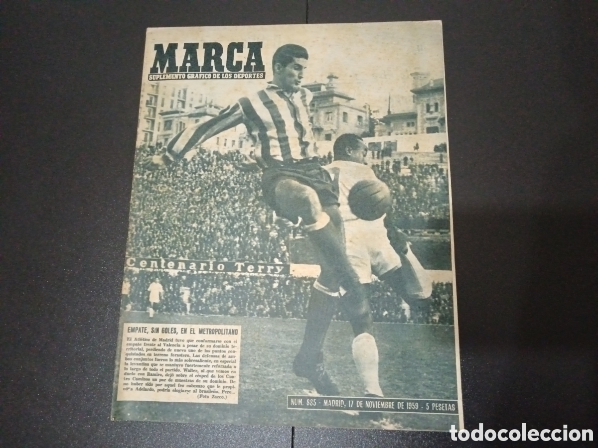Collectionnisme sportif: MARCA N&deg; 885 (17/11/1959) REAL MADRID v MANCHESTER UD JORNADA LIGA