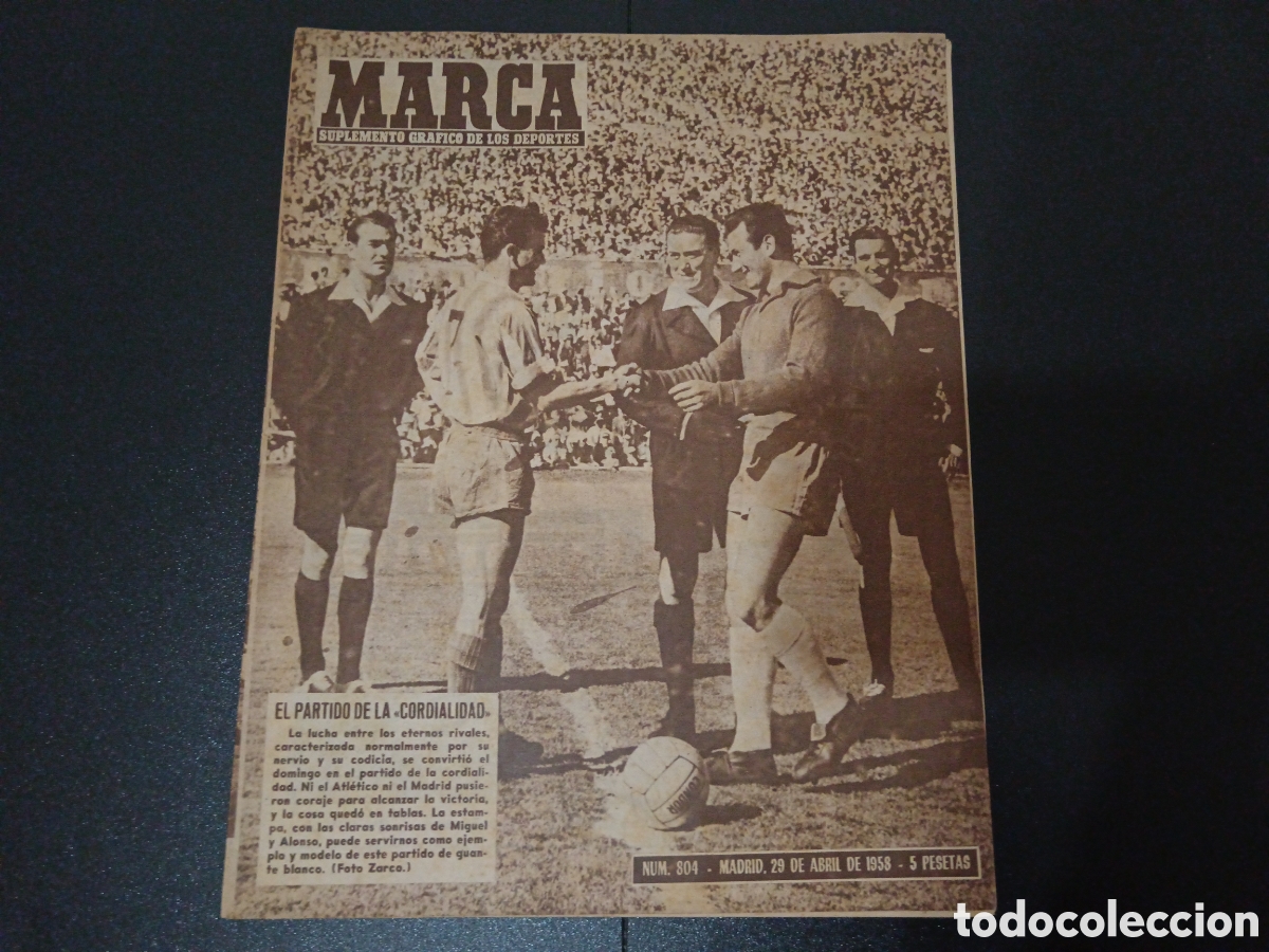 Colecionismo desportivo: MARCA N&deg; 804 (29/04/1958) AT MADRID REAL MADRID RESTO JORNADA LIGA MUNDIAL SUECIA 58
