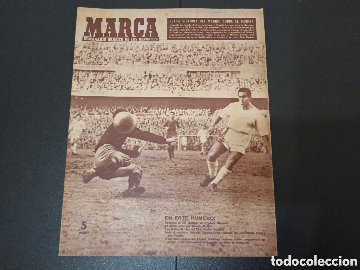 Colecionismo desportivo: MARCA N&deg; 691 (28/02/1956) MILAN REAL MADRID SEMIFINAL COPA EUROPA JORNADA LIGA
