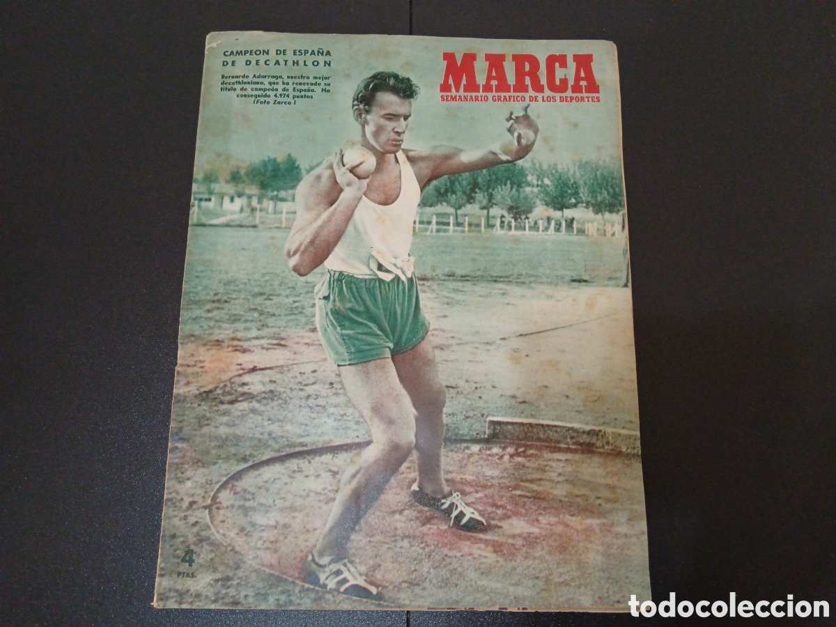 Colecionismo desportivo: MARCA N&deg; 568 (20/10/1953) MAUREEN CONNOLLY BERNARDO ADARRAGA AT MADRID CELTA