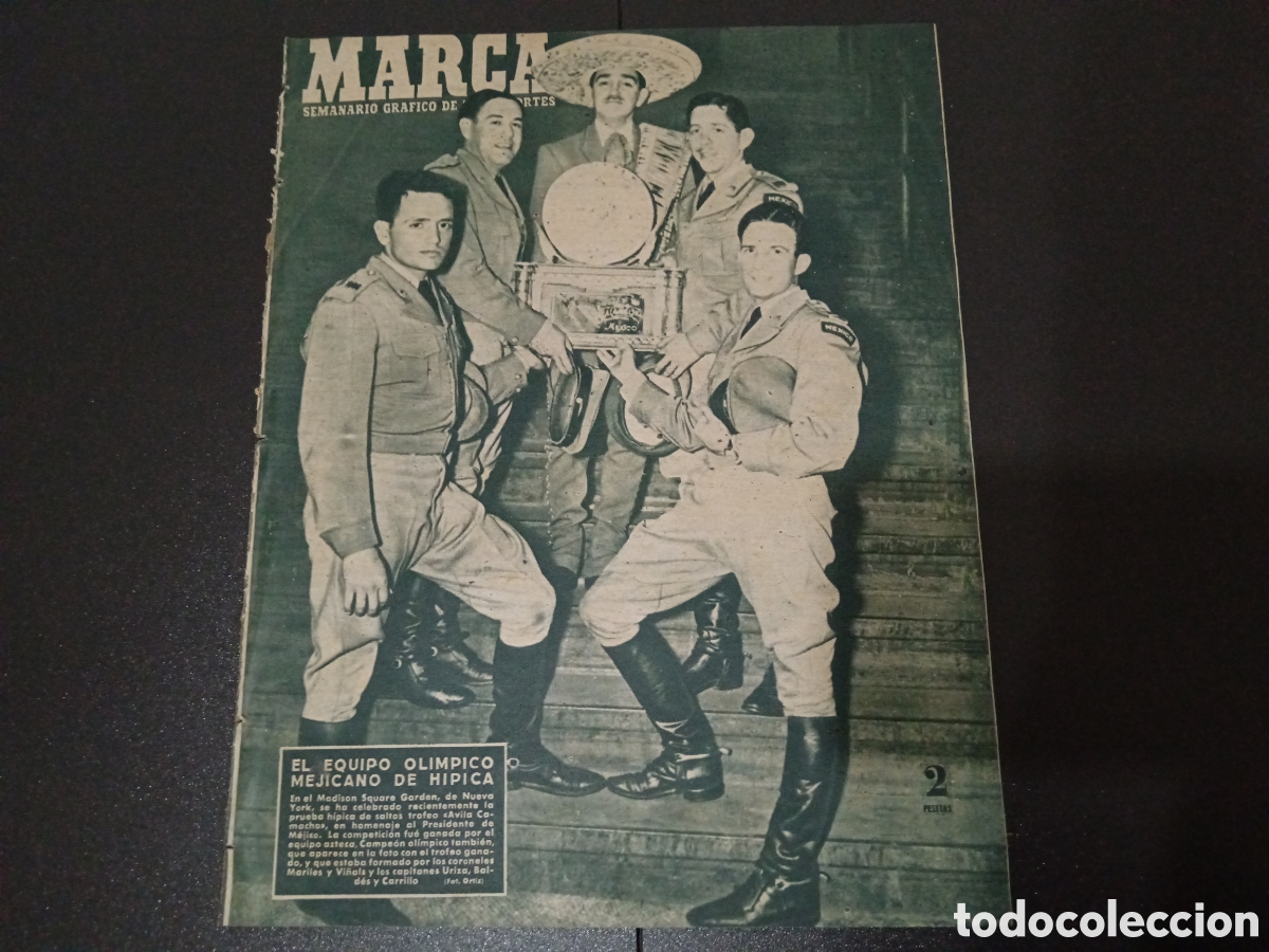 Colecionismo desportivo: MARCA N&deg; 312 (23/11/1948) H&iacute;pica Mariscal Real Madrid jornada liga mundial f&uacute;tbol
