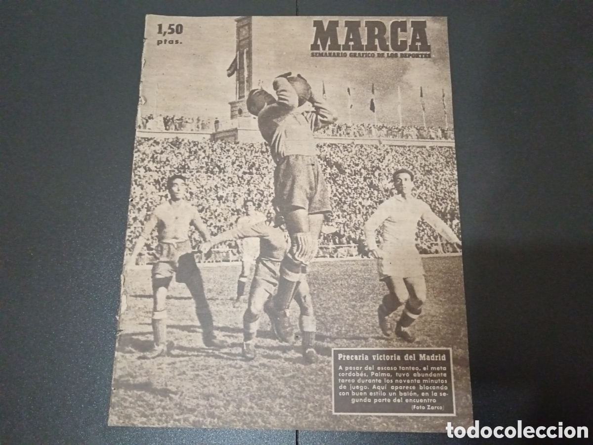 Colecionismo desportivo: MARCA N&deg; 281 (20/04/1948) C&oacute;rdoba p&oacute;ster Real Madrid V C&oacute;rdoba copa resto jornada