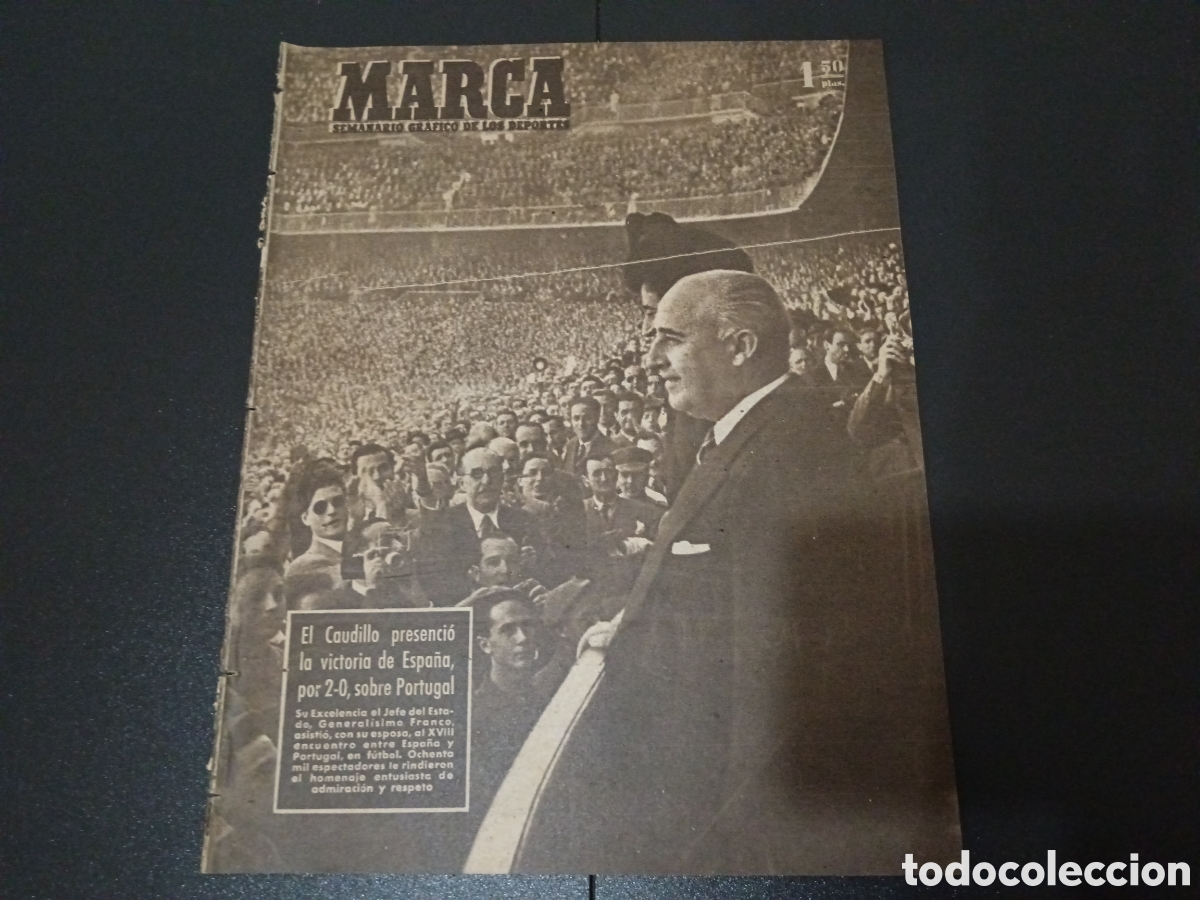 Colecionismo desportivo: MARCA N&deg; 277 (23/03/1948) Espa&ntilde;a V Portugal FC Barcelona V Toulouse