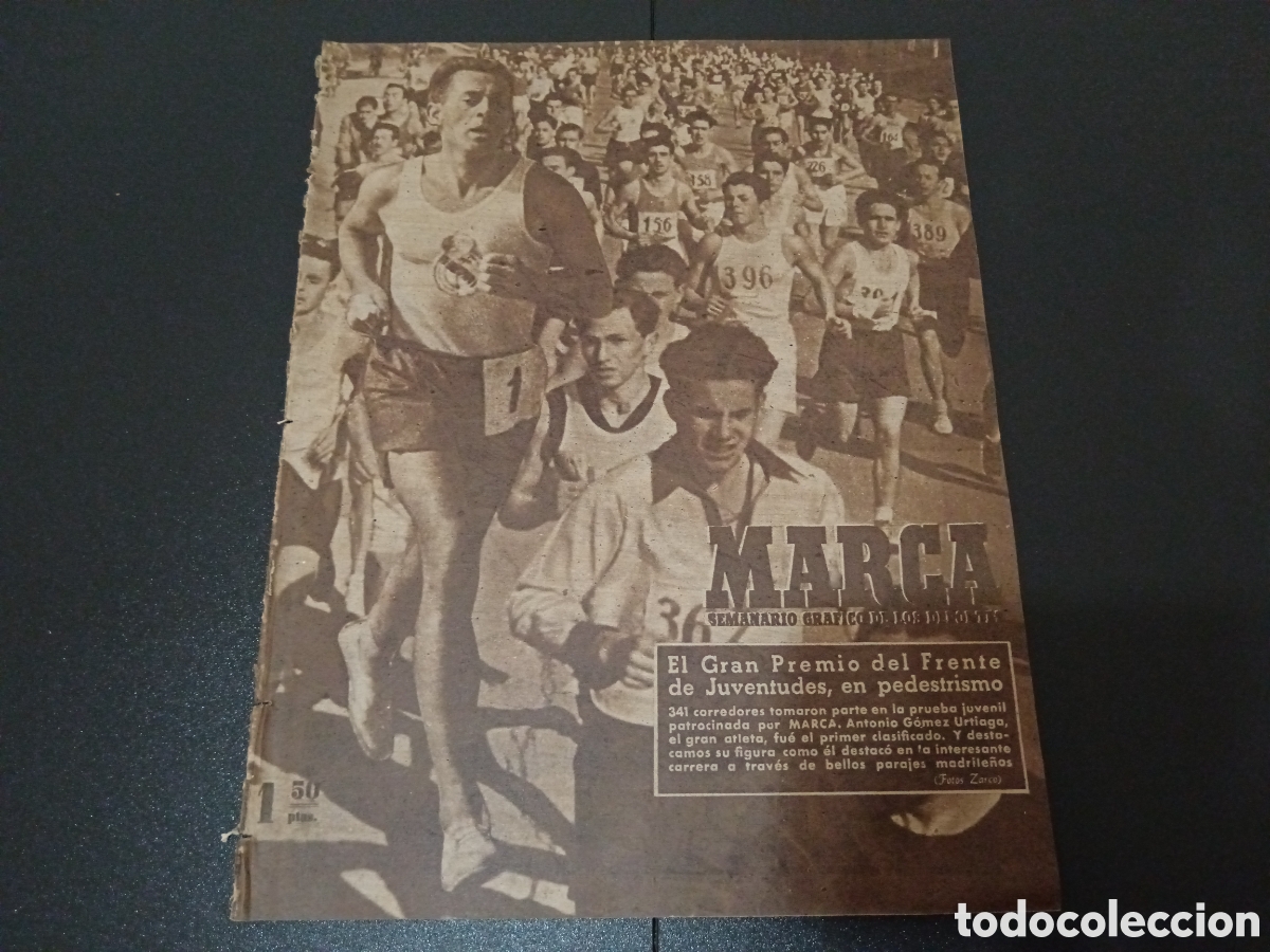 Colecionismo desportivo: MARCA N&deg; 273 (24/02/1948) Real Gij&oacute;n p&oacute;ster liga boxeo esqu&iacute;