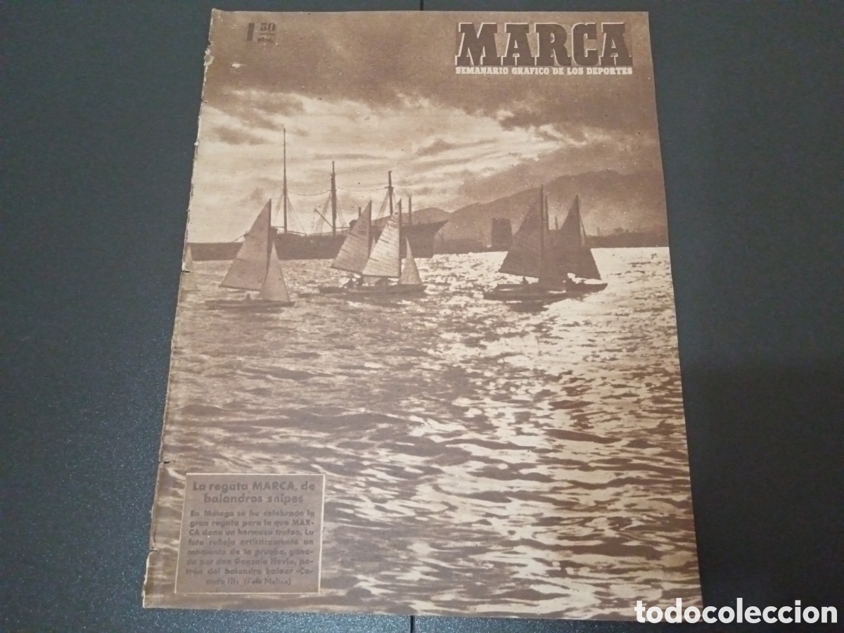 Colecionismo desportivo: MARCA N&deg; 269 (27/01/1948) Sevilla CF p&oacute;ster FC Barcelona V Real Madrid Espa&ntilde;ol Sabadell