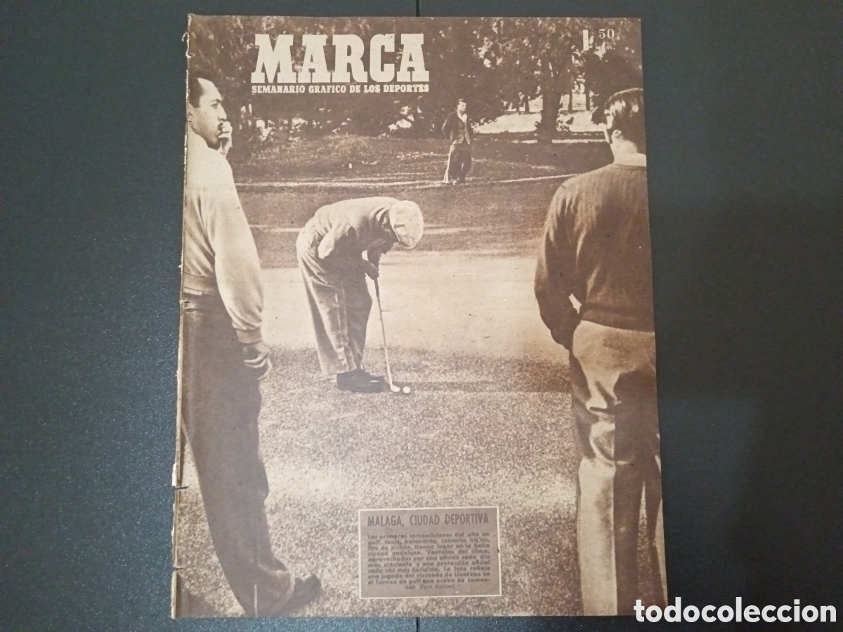 Colecionismo desportivo: MARCA N&deg; 268 (20/01/1948) Real Madrid Sabadell liga boxeo tenis esqu&iacute; olimpiadas