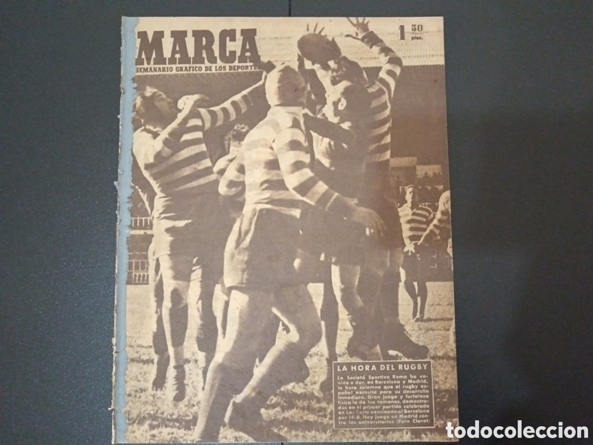 Colecionismo desportivo: MARCA N&deg; 266 (06/01/1948) Real Oviedo p&oacute;ster liga boxeo