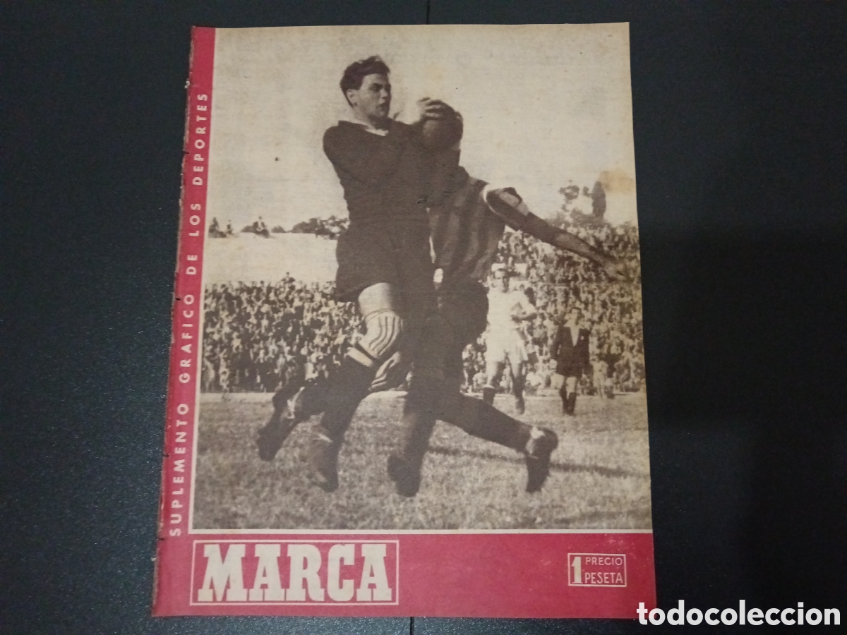 Colecionismo desportivo: MARCA N&deg; 173 (26/03/1946) Real Madrid AT Madrid Murcia resto jornada