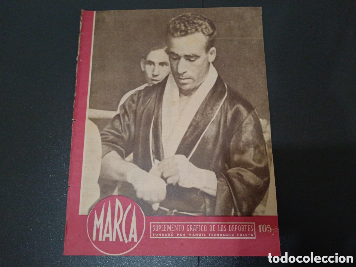 Colecionismo desportivo: MARCA N&deg; 166 (05/02/1946) AT Madrid H&eacute;rcules Real Madrid Murcia resto jornada ciclismo regata