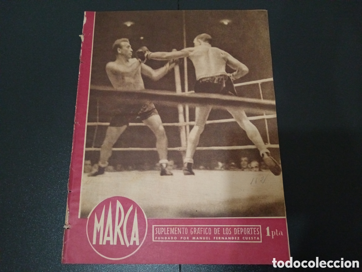 Colecionismo desportivo: MARCA N&deg; 162 (08/01/1946) AT Aviaci&oacute;n Valencia liga ciclismo boxeo patinaje