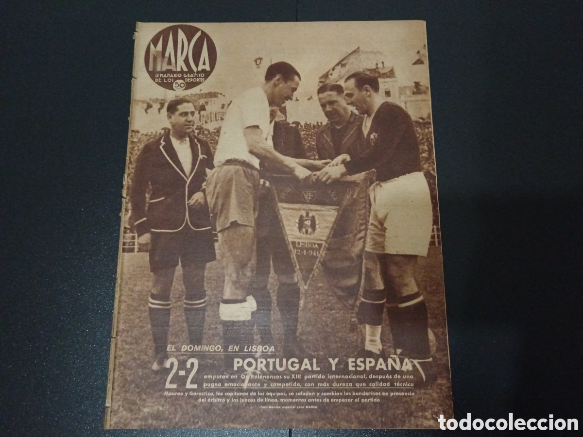 Coleccionismo deportivo: MARCA N&deg; 101 (14/01/1941) Stuttgart FC Barcelona Espa&ntilde;a Portugal