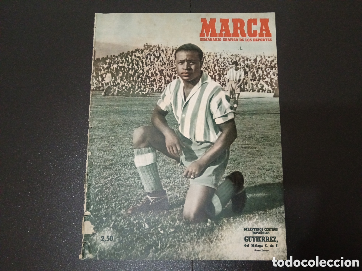 Coleccionismo deportivo: MARCA N&deg; 417 (28/11/1950) GUTIERREZ MALAGA LIGA POSTER CONTRAPORTADA SABADELL MANRESA