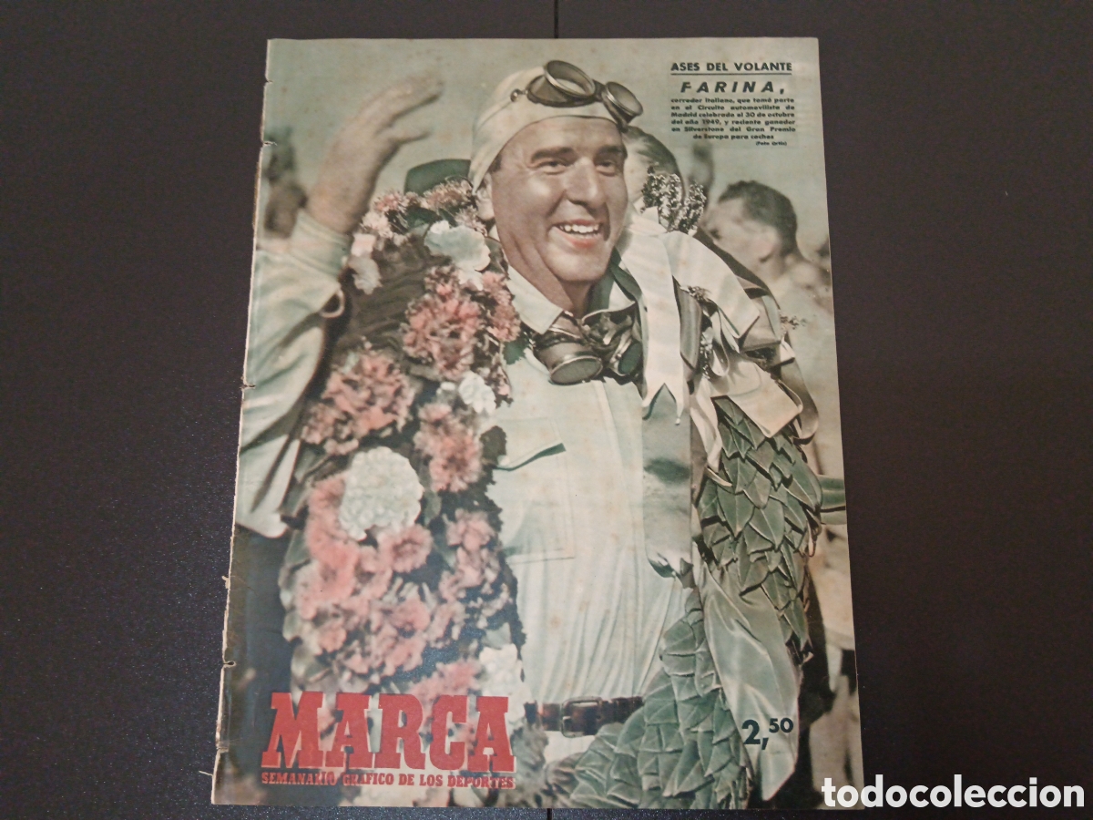 Coleccionismo deportivo: MARCA N&deg; 415 (14/11/1950) FARINA FORMULA 1 AT MADRID REAL MADRID LIGA HOCKEY