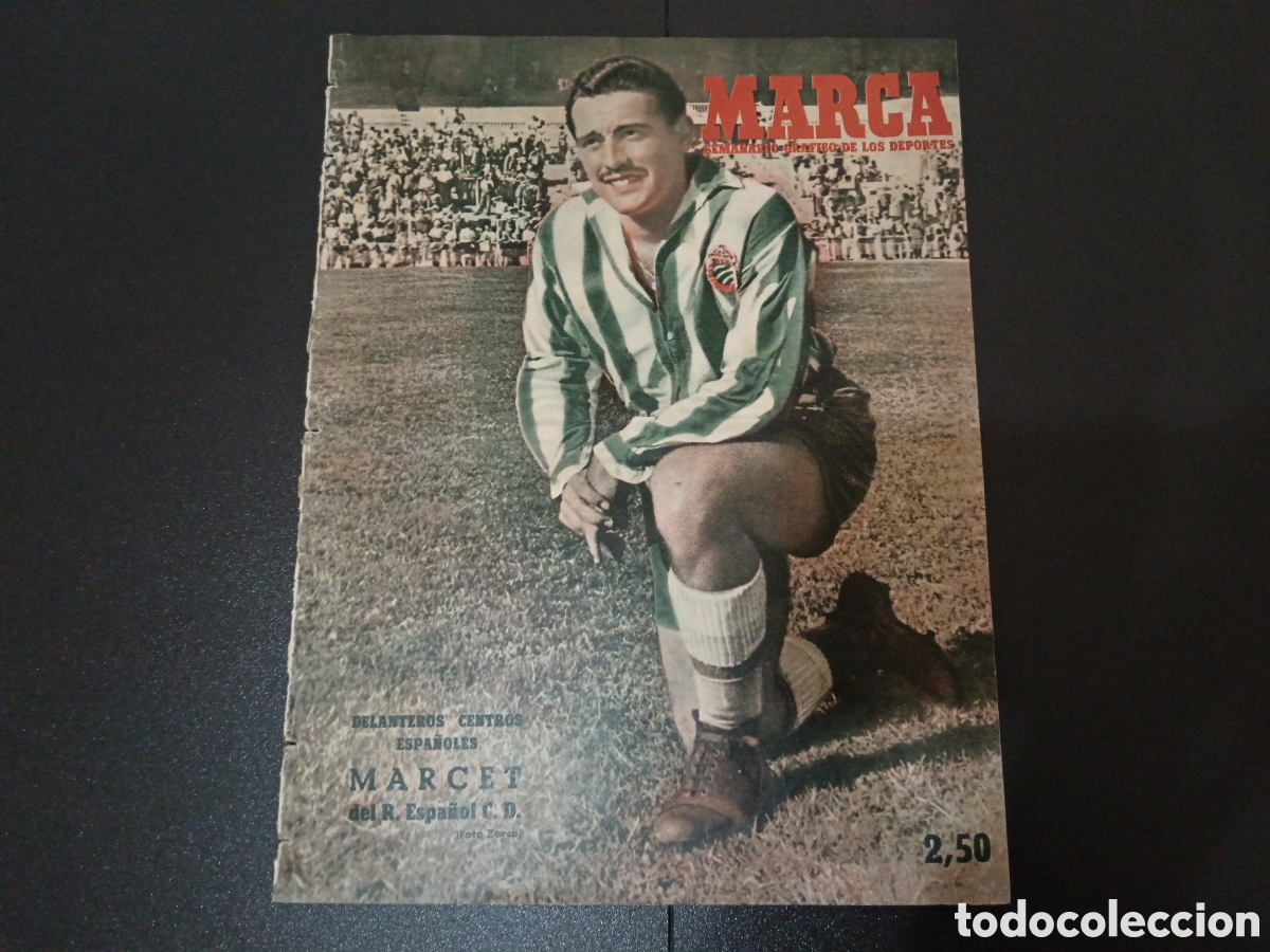 Coleccionismo deportivo: MARCA N&deg; 412 (24/10/1950) MARCET RCD ESPA&Ntilde;OL LIGA CD TARRASSA CD CORDOBA POSTER CONTRAPORTADA
