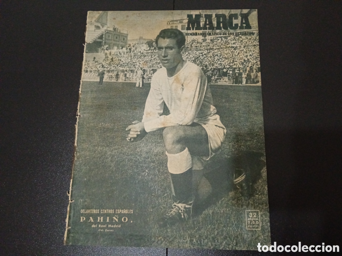 Coleccionismo deportivo: MARCA N&deg; 409 (03/10/1950) Pahi&ntilde;o Real Madrid V Valencia liga especial Real Murcia
