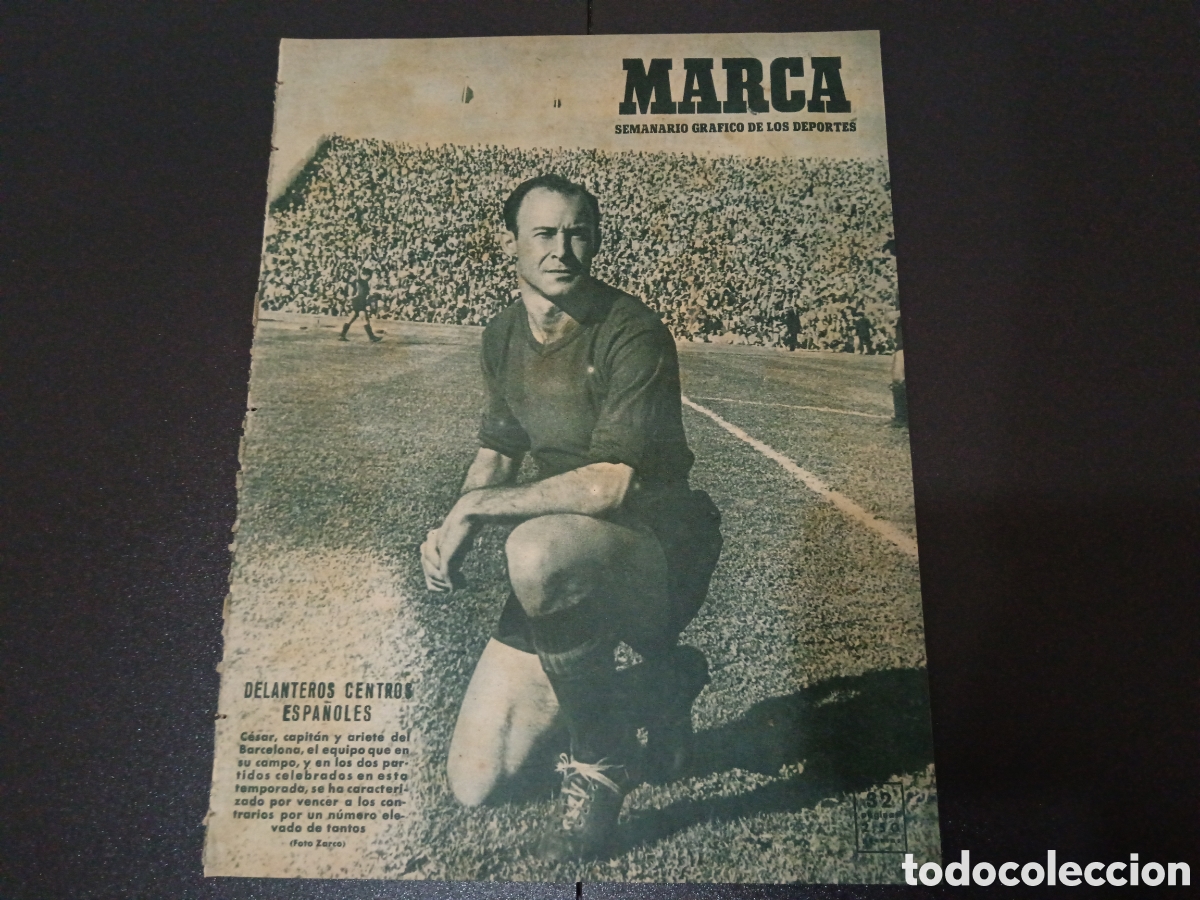 Coleccionismo deportivo: MARCA N&deg; 408 (26/09/1950) C&eacute;sar FC Barcelona , 7 Real Madrid 2 liga Especial Gimn&aacute;stico Torrelavega