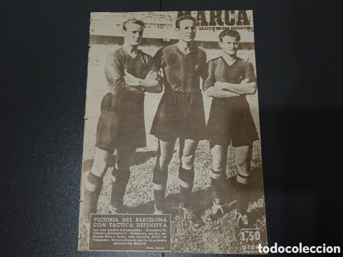 Sammelleidenschaft Sport: MARCA N&deg; 303 (21/09/1948)FC BARCELONA v REAL MADRID OVIEDO VALENCIA RESTO JORNADA LANGARICA WALCOTT
